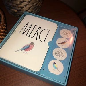 Merci Note card set Rae Dunn